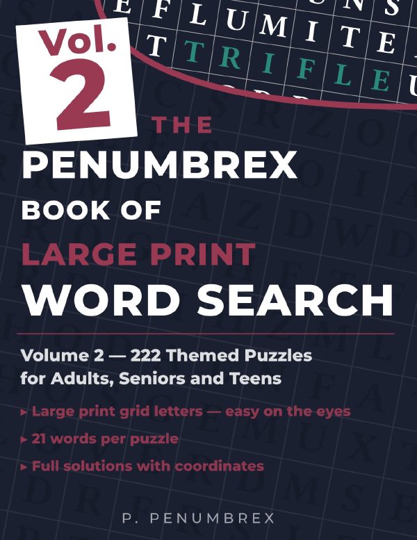 Cover of The Penumbrex Book of Large Print Word Search — Volume 2